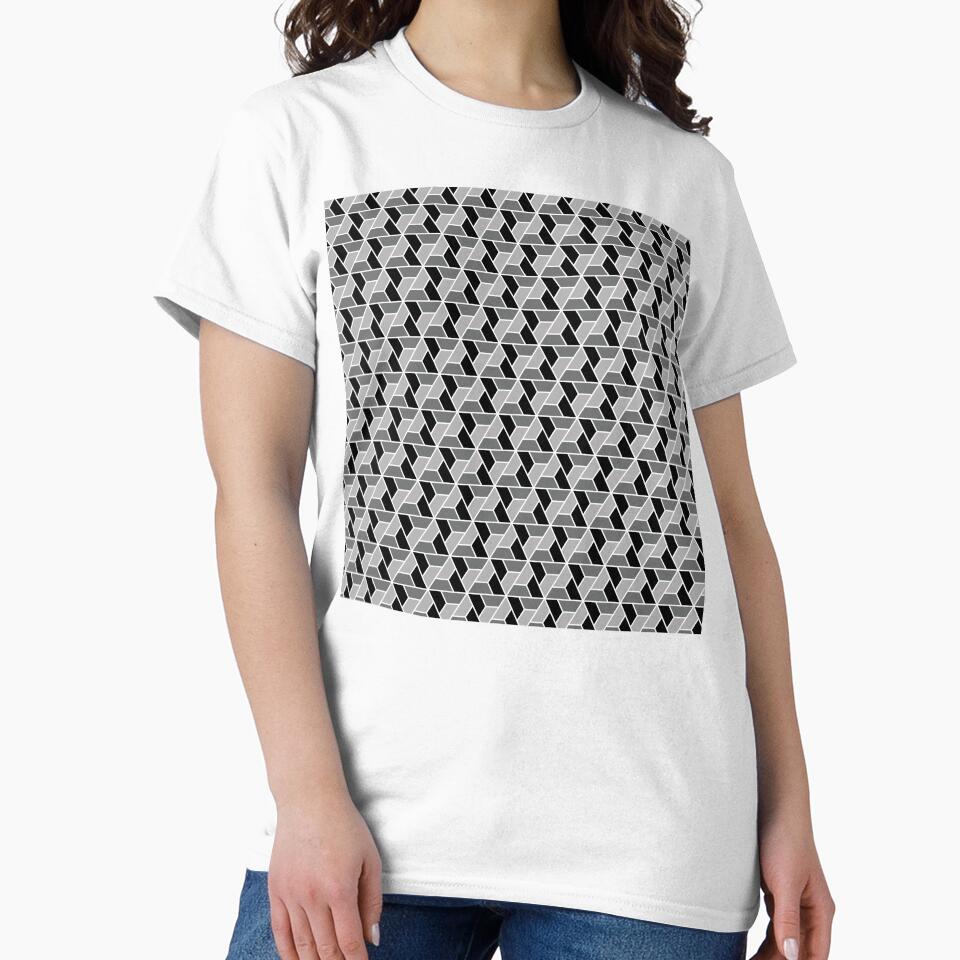 Black, white and gray triangle pattern by flamendes