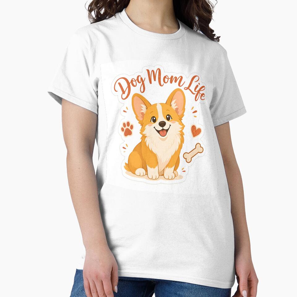 Dog Mom Life — Corgi Calligraphy Sticker by radou88