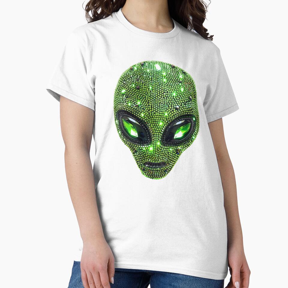 Bedazzled Alien UFO Cool Girl Aesthetic by Creative Brat Design Studio