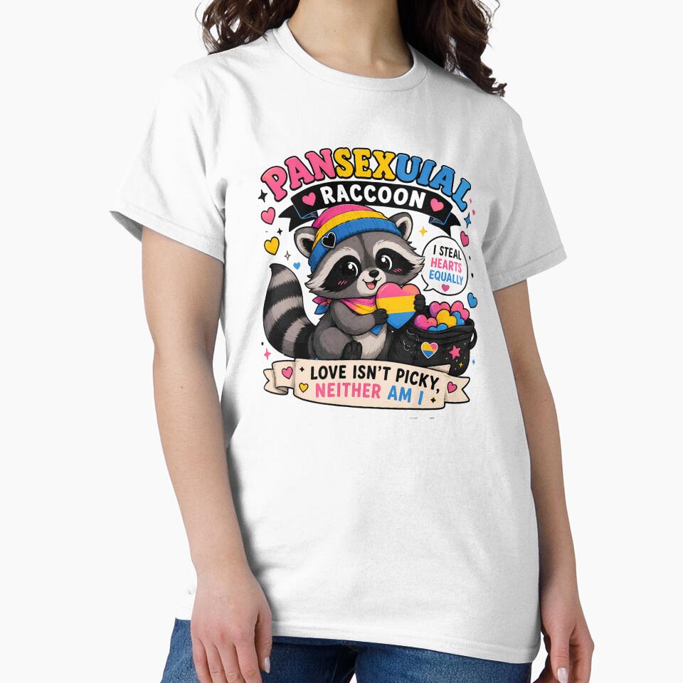 Pansexual Raccoon | Pride Creatures Collection | LGBTQ Mascots | Emotional Support Animals | Cute Queer Stickers by VectorJoy