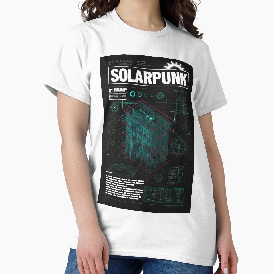 Solarpunk: Isometric Blueprint View by Raw-Ink