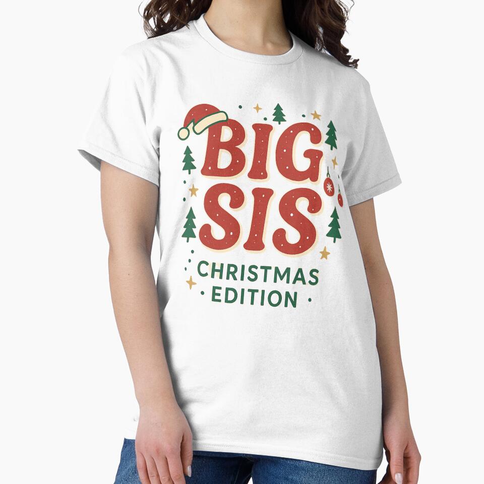 Big Sis – Christmas Edition Festive Family Reveal Design by Meandmyshop