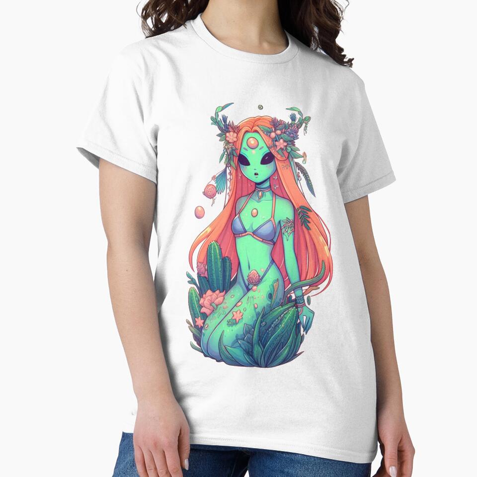 Alien Plant Goddess Sticker by Fuckit-Runit