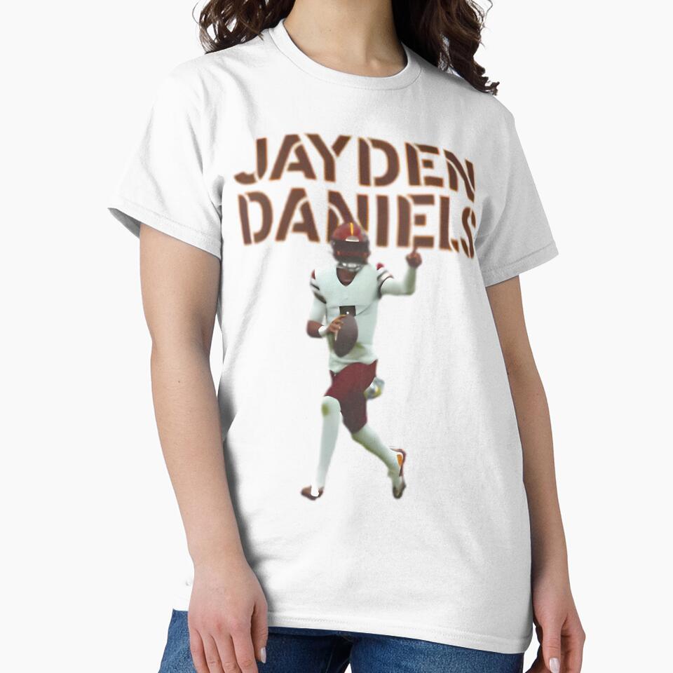 Jayden Daniels Washington Commanders Cotton by Triskelion-art