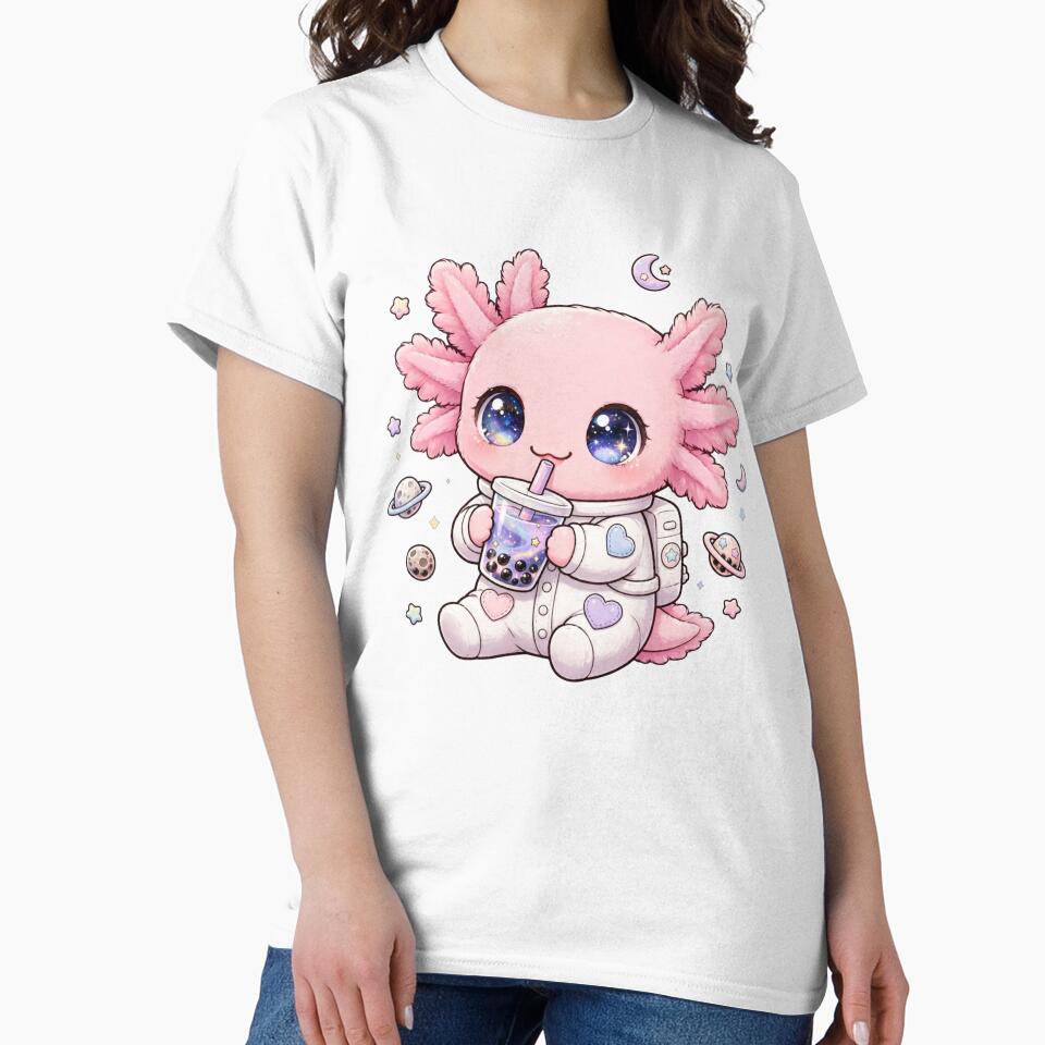 Galaxy Boba Axolotl Astronaut - Kawaii Space Tea by PrettyCrypt