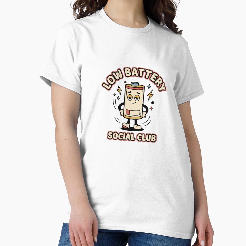 Low Battery Social Club Retro Mascot by GoofyShopp