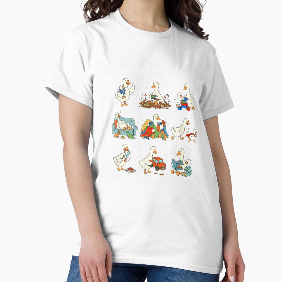 Funny Outnumbered By Boys Mama Duck And Ducklings Motherhood Aesthetic by Phil Ben