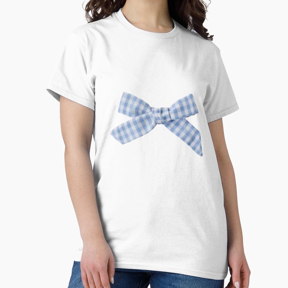 Coquette baby blue gingham bow by Pixiedrop