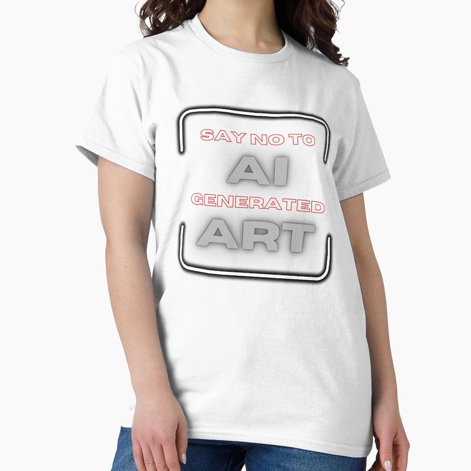 No To AI Generated Art Neon Stable Diffusion by GSquaredDesigns
