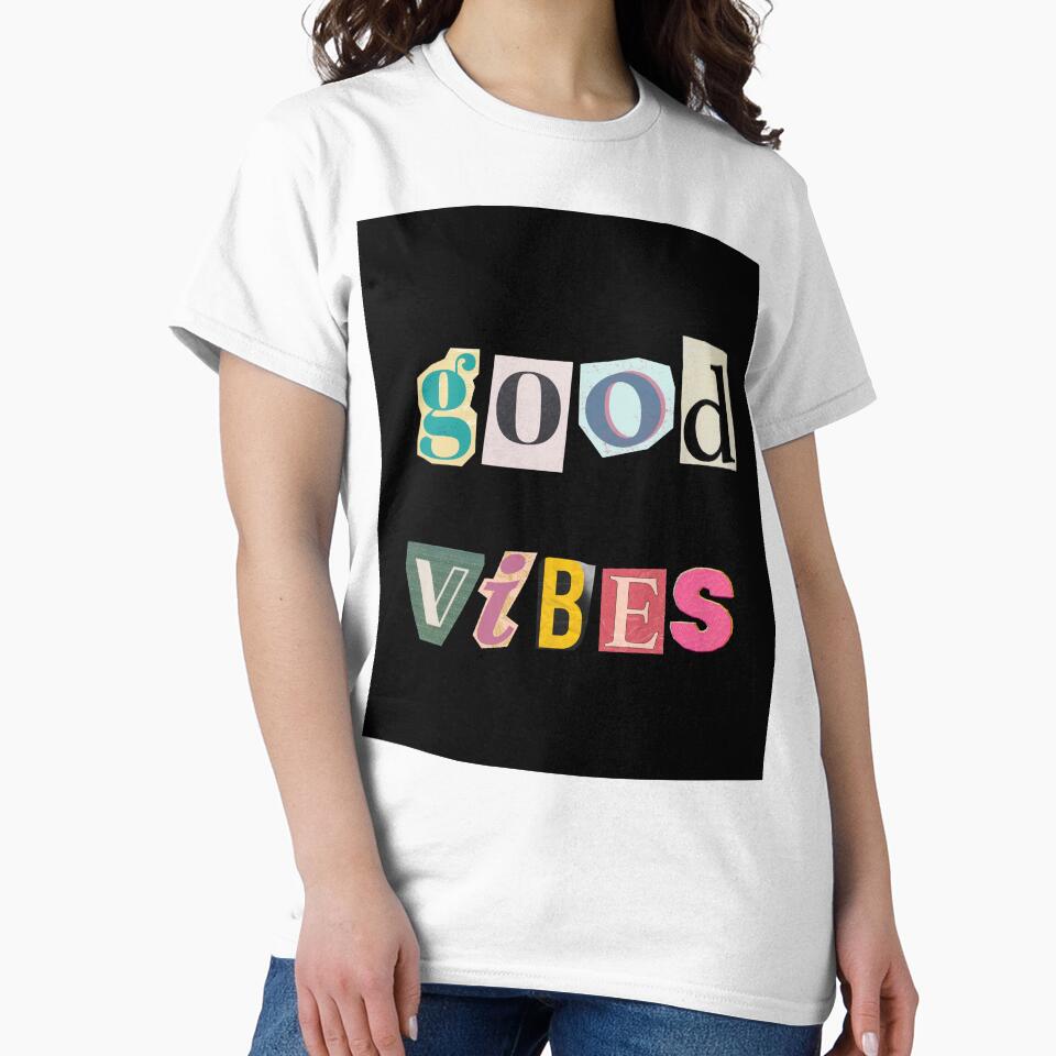 Good Vibes Text Art by MurellosArt