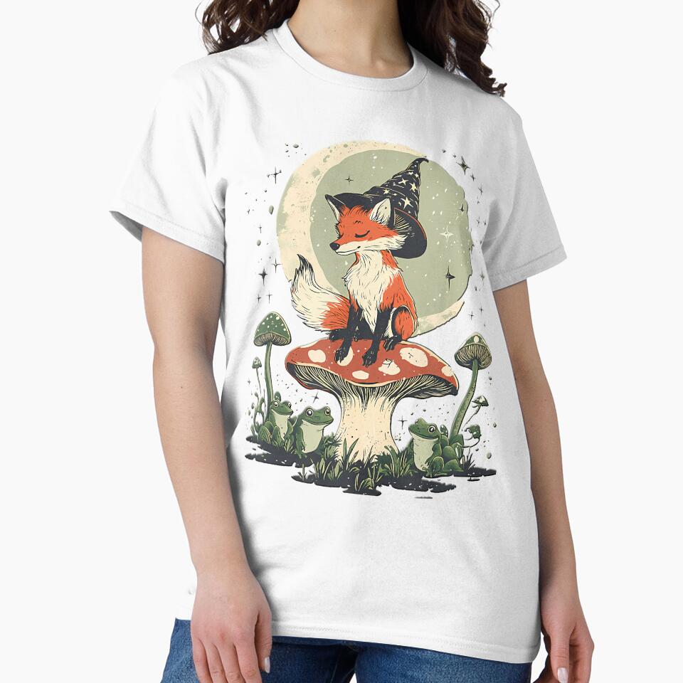 Fox With Frog On Mushroom by KelseyYasuko