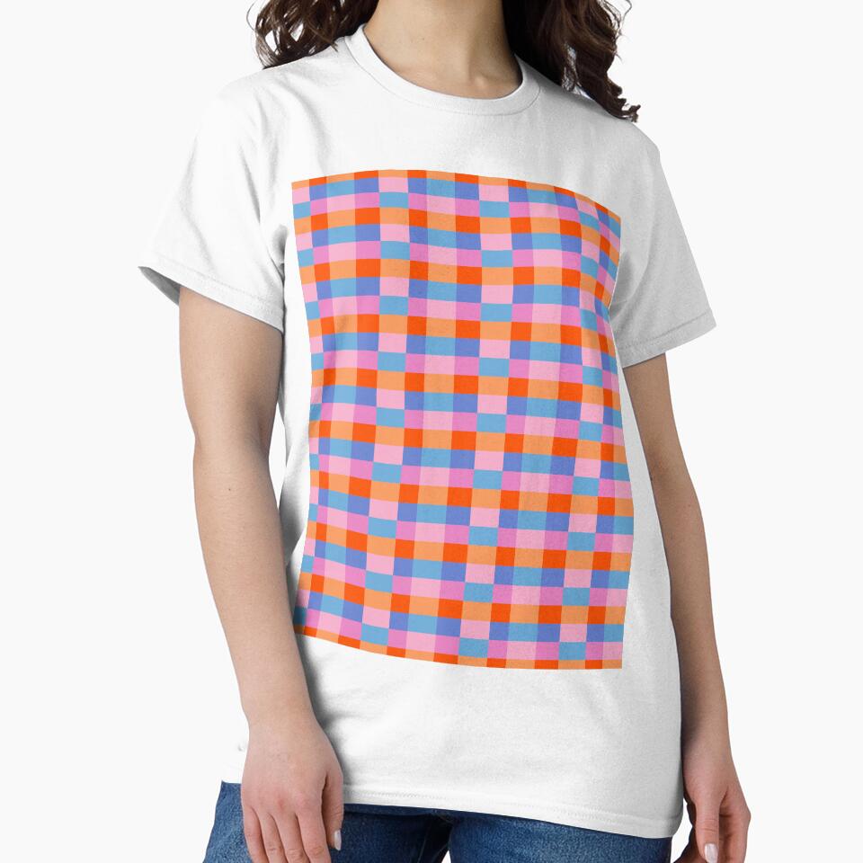 Summer Plaid in Pink and Blue by OpalEllery