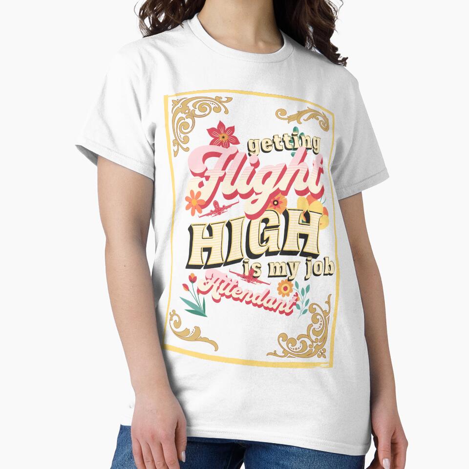 Flight attendant getting HIGH is my job design by AviationArtists