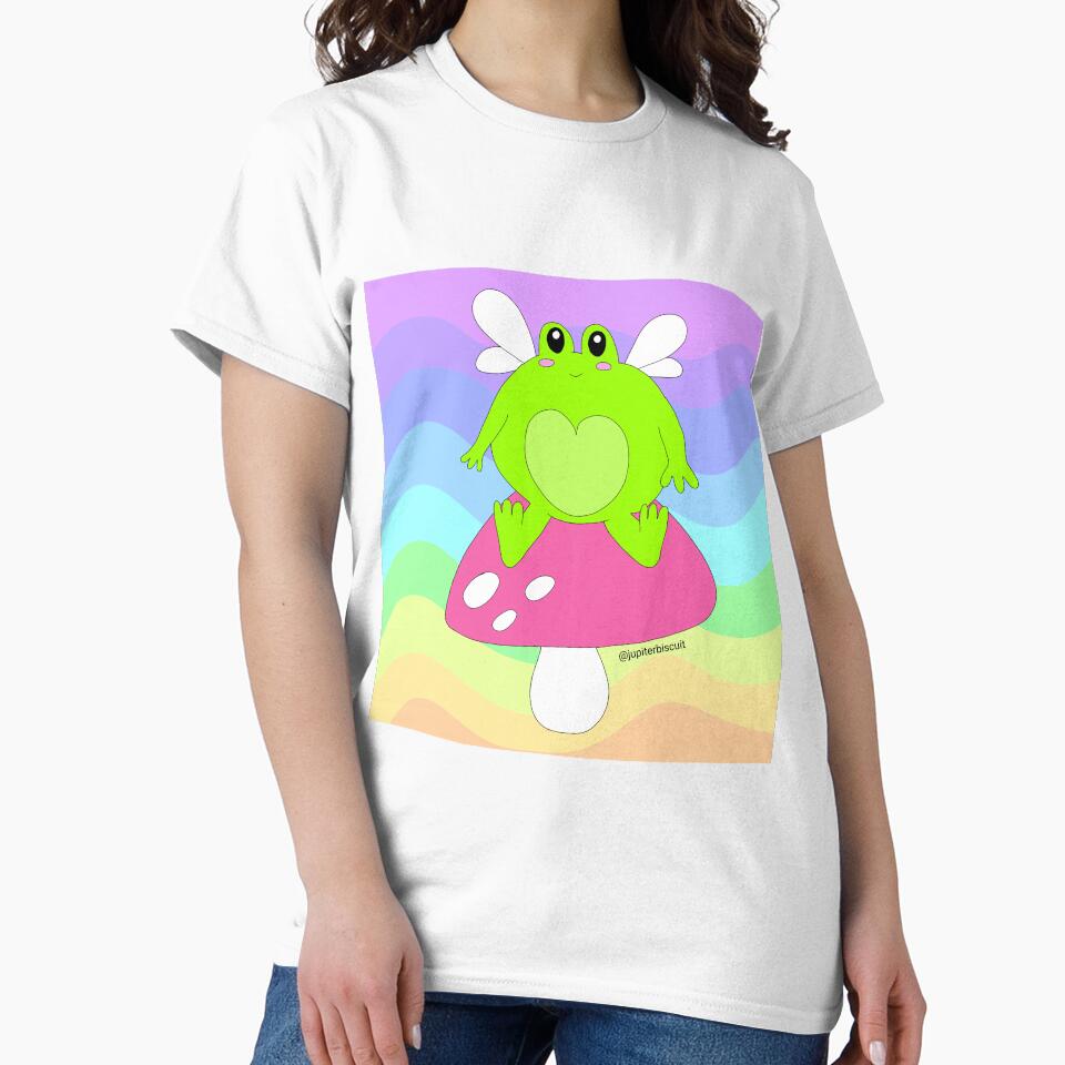 Magic fairy frog on a mushroom by Reina Patrick