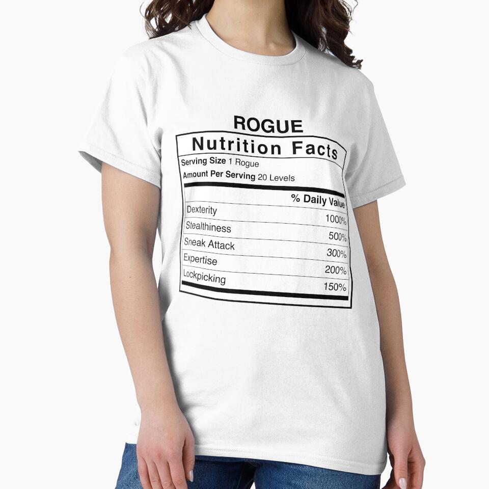 D&D Rogue Nutrition Facts by erincrnkdesign