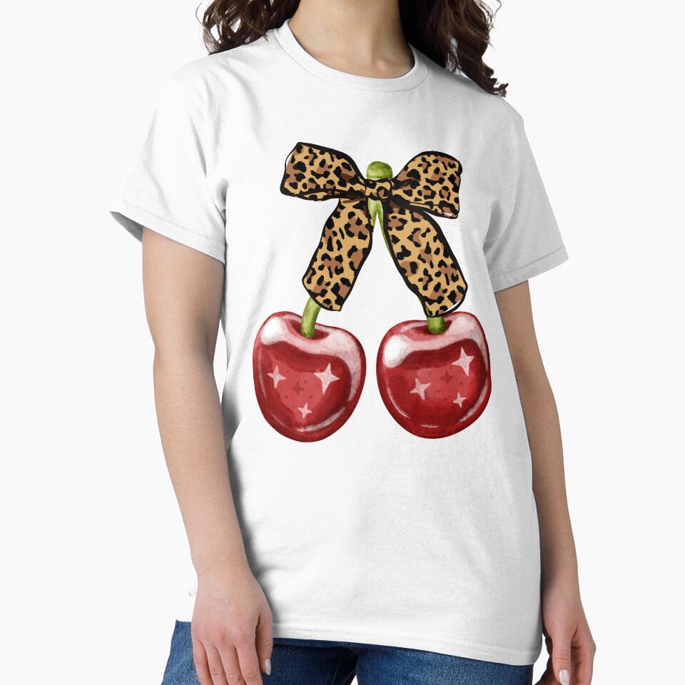 Cherry Coquette Leopard Bow by thebest-2studio