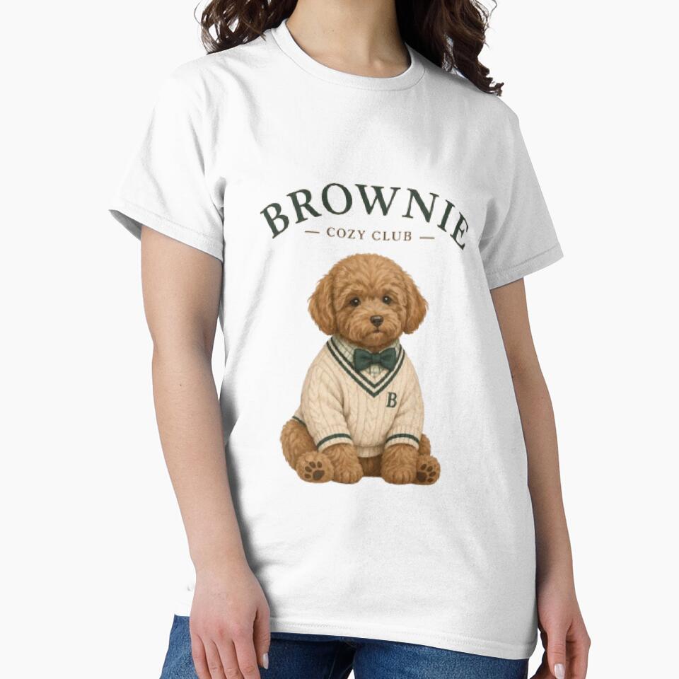 Brownie Cozy Club Cute Puppy Preppy Aesthetic Cozy Dog Lover by AveniaOficial