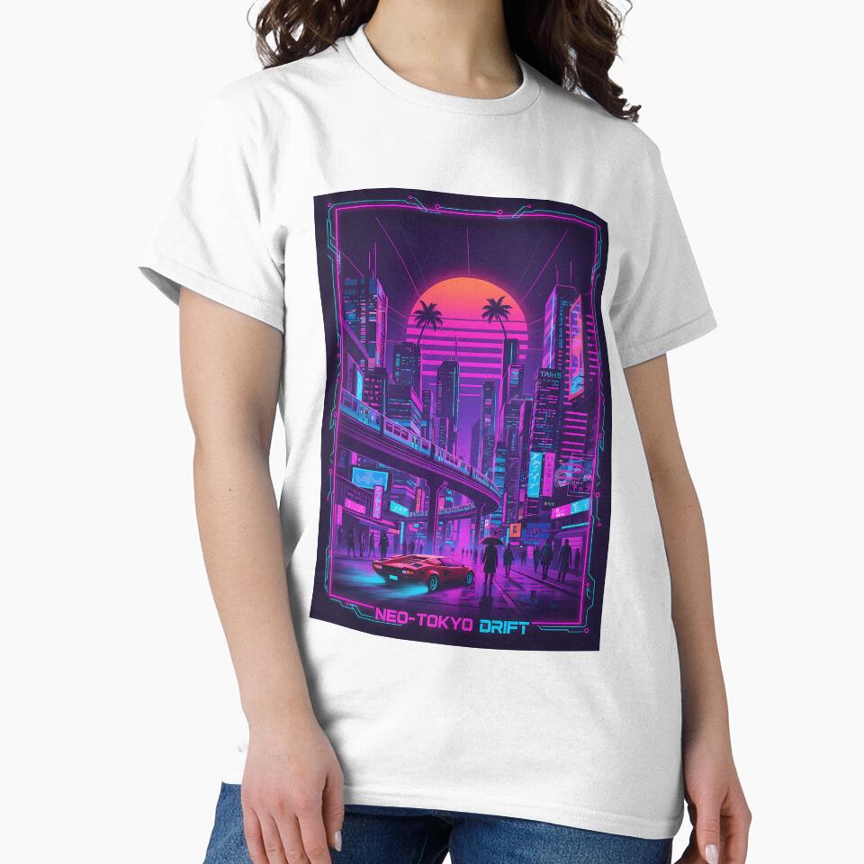 Neon Cyberpunk Cityscape Retrowave Synthwave Art 2 by RBCTk