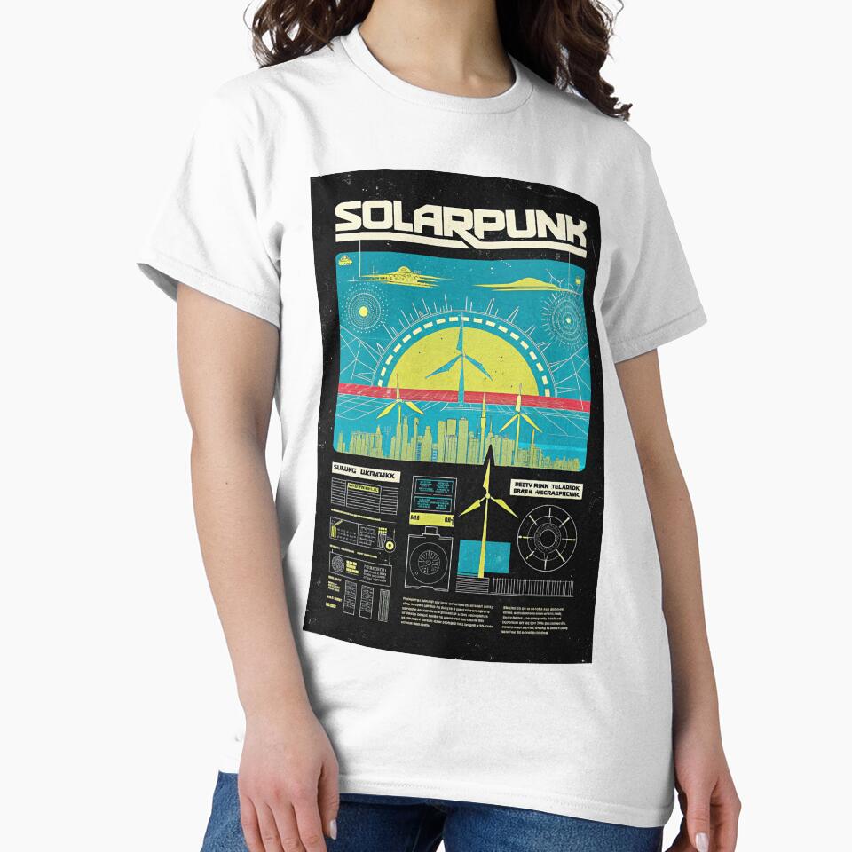 Solarpunk: City Ringed by Wind Farms by Raw-Ink