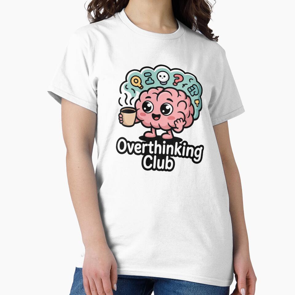 Overthinking Club — Cute Brain Mascot Design by Timeless Design