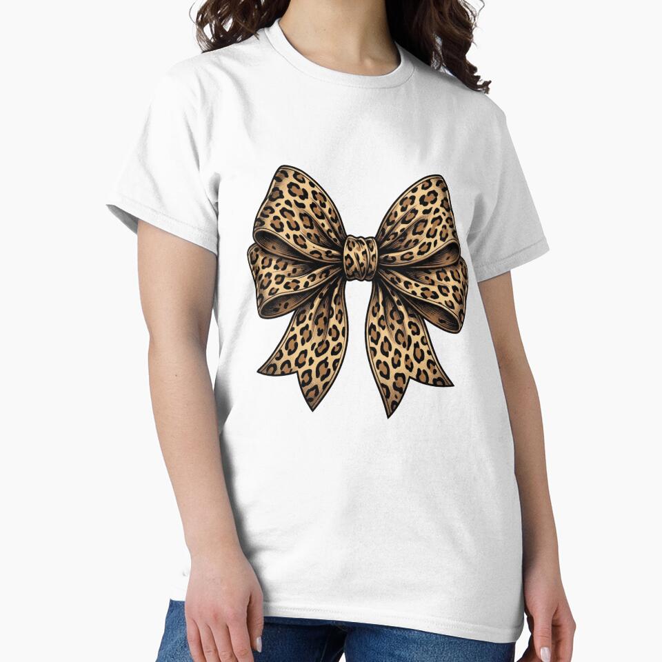 Leopard Print Bow Aesthetic Trendy Cheetah Animal Pattern by raedattia