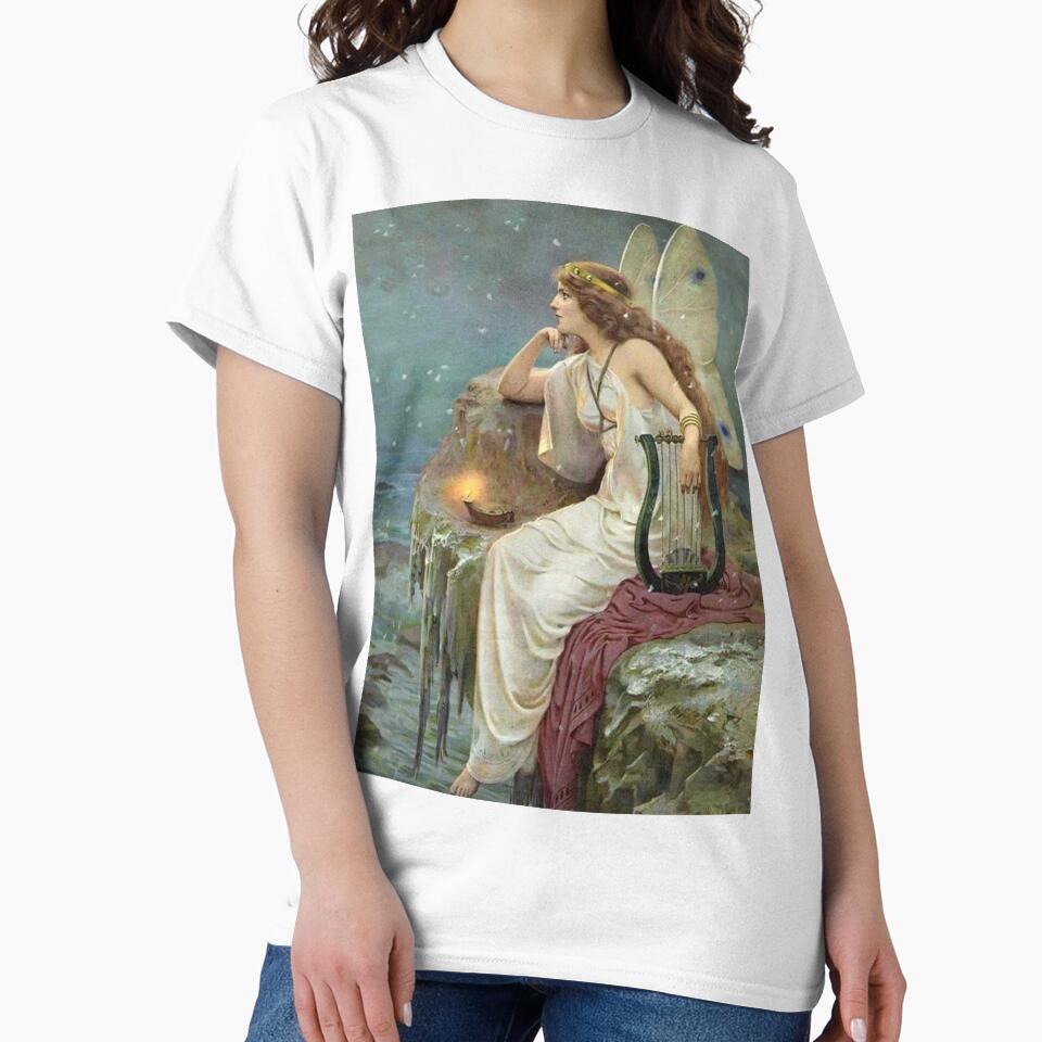 Vintage Fairy Goddess with Harp by artemisxluna89