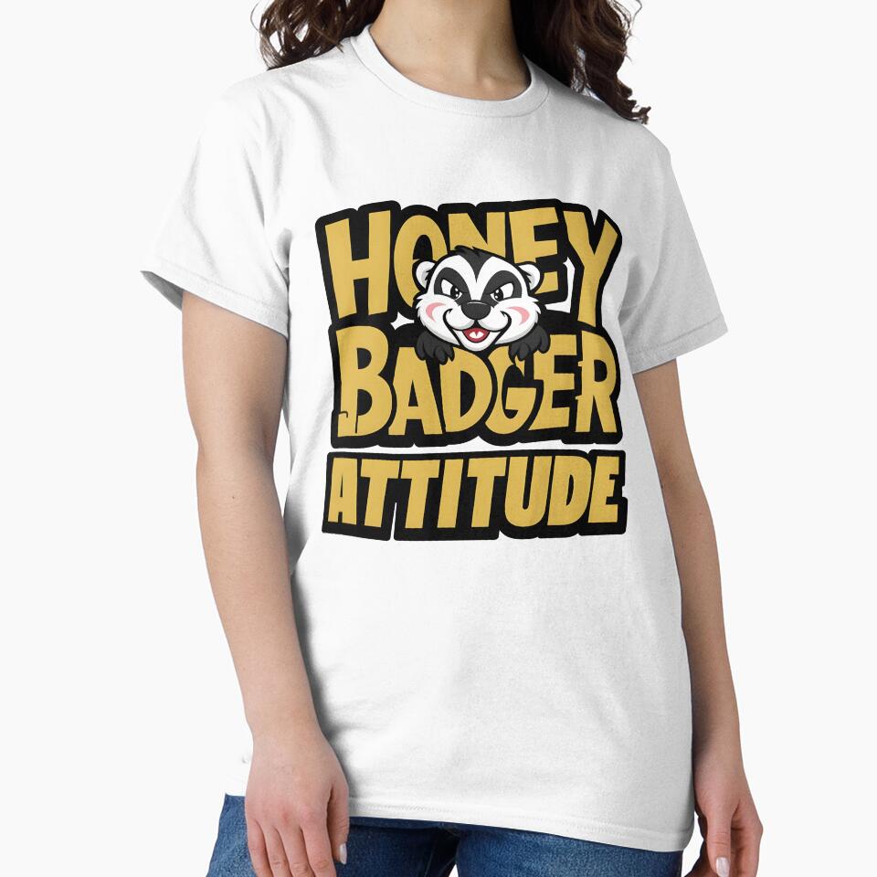 Honey Badger Fearless Attitude for Wildlife Enthusiasts by KLArtzStore