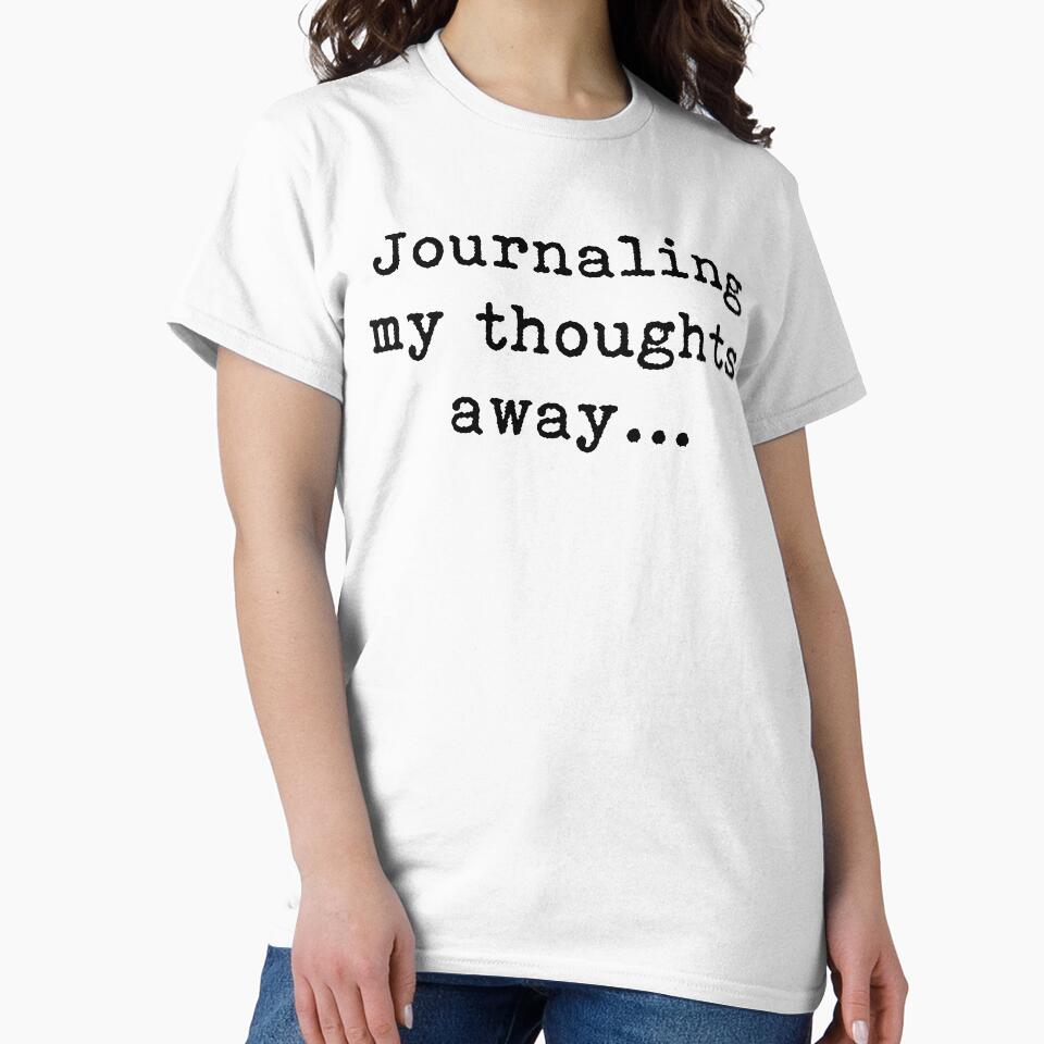 Journaling my thoughts away, black by PrintsyGal