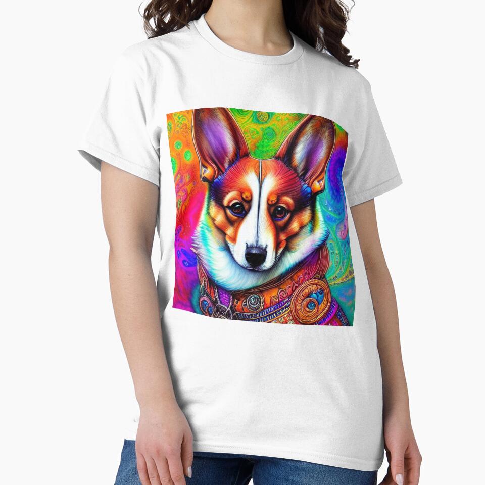 Tribal Corgi Dog Art 2 by DiatomDesigns