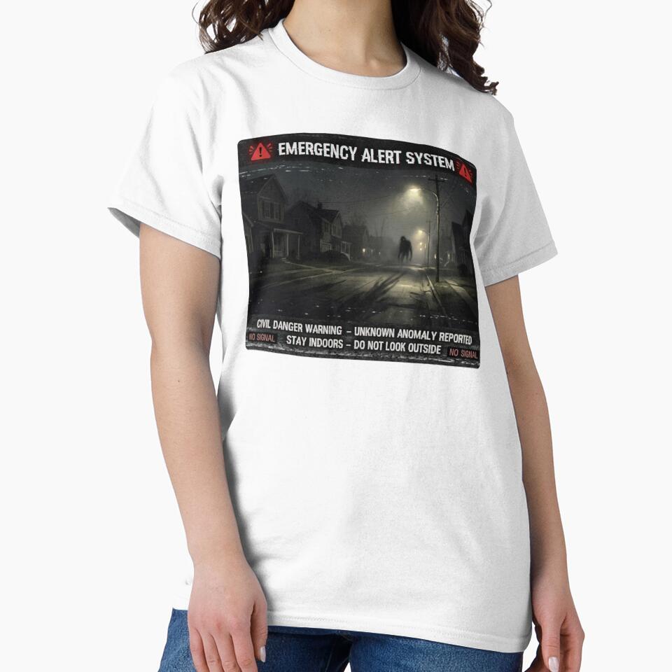 Emergency Alert System Horror – Analog Surveillance Anomaly Warning Design by PLUSHIWORLDtm