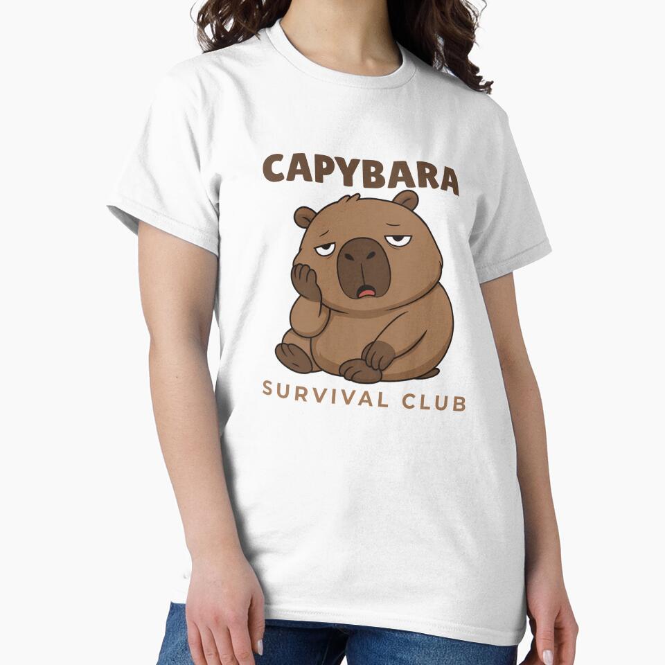 Sleepy Capybara Survival Club – Cute Cozy Capybara Mascot - Ligth Version by SimplyDraftShop