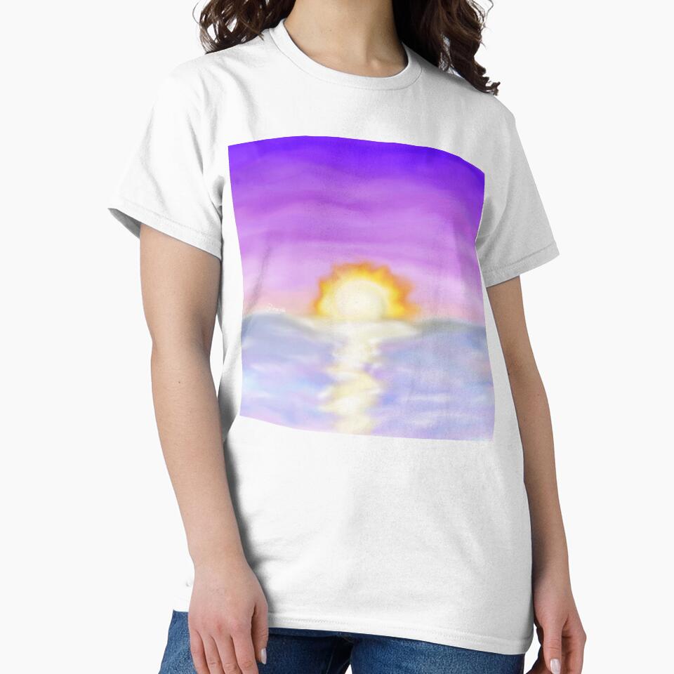 Purple sunset drawing by Mermaso Art