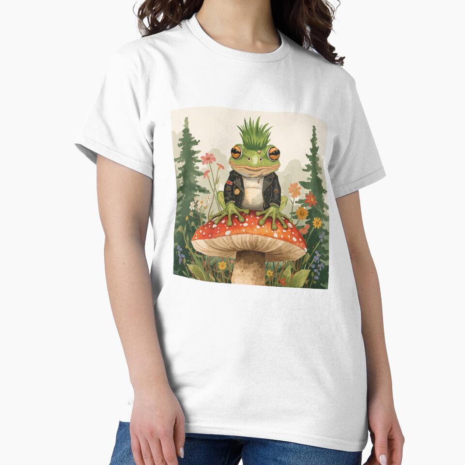Punk Frog on Rebellious Mushroom by jrdesigns8112