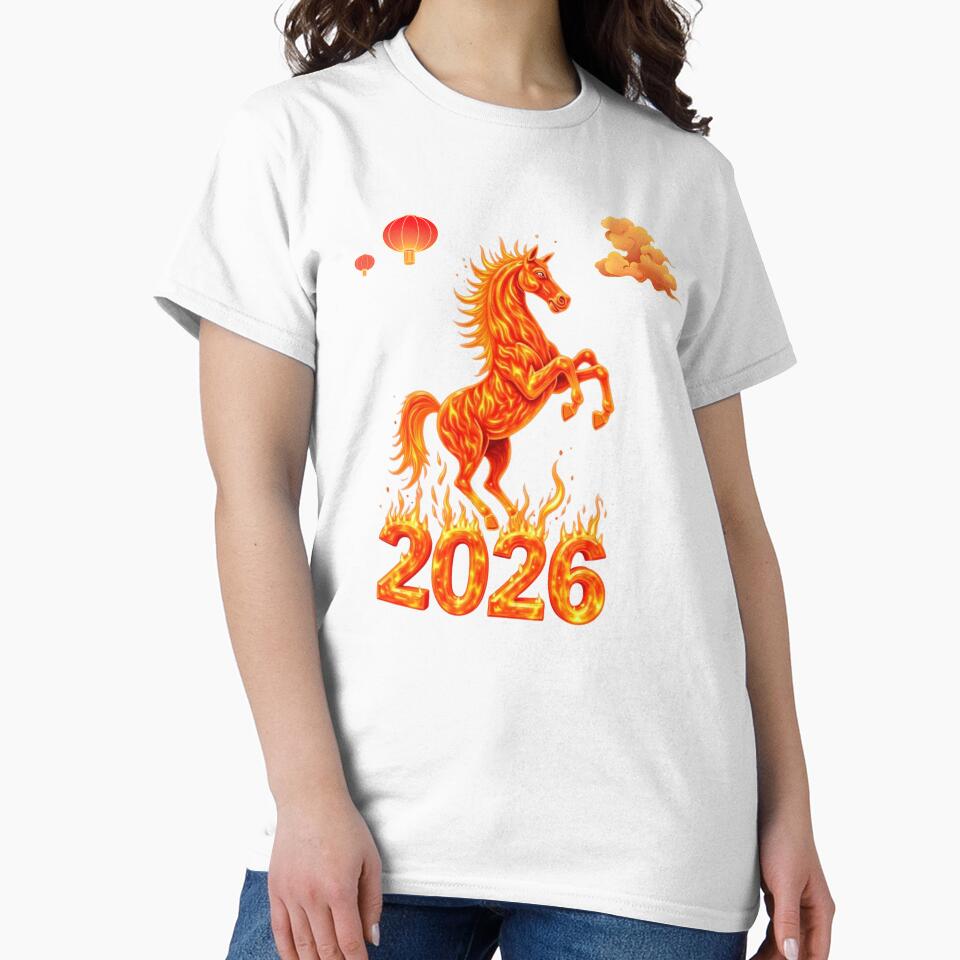 Year Of The Horse 2026 - Chinese New Year 2026 Essential T-Shirt by fantasy.world