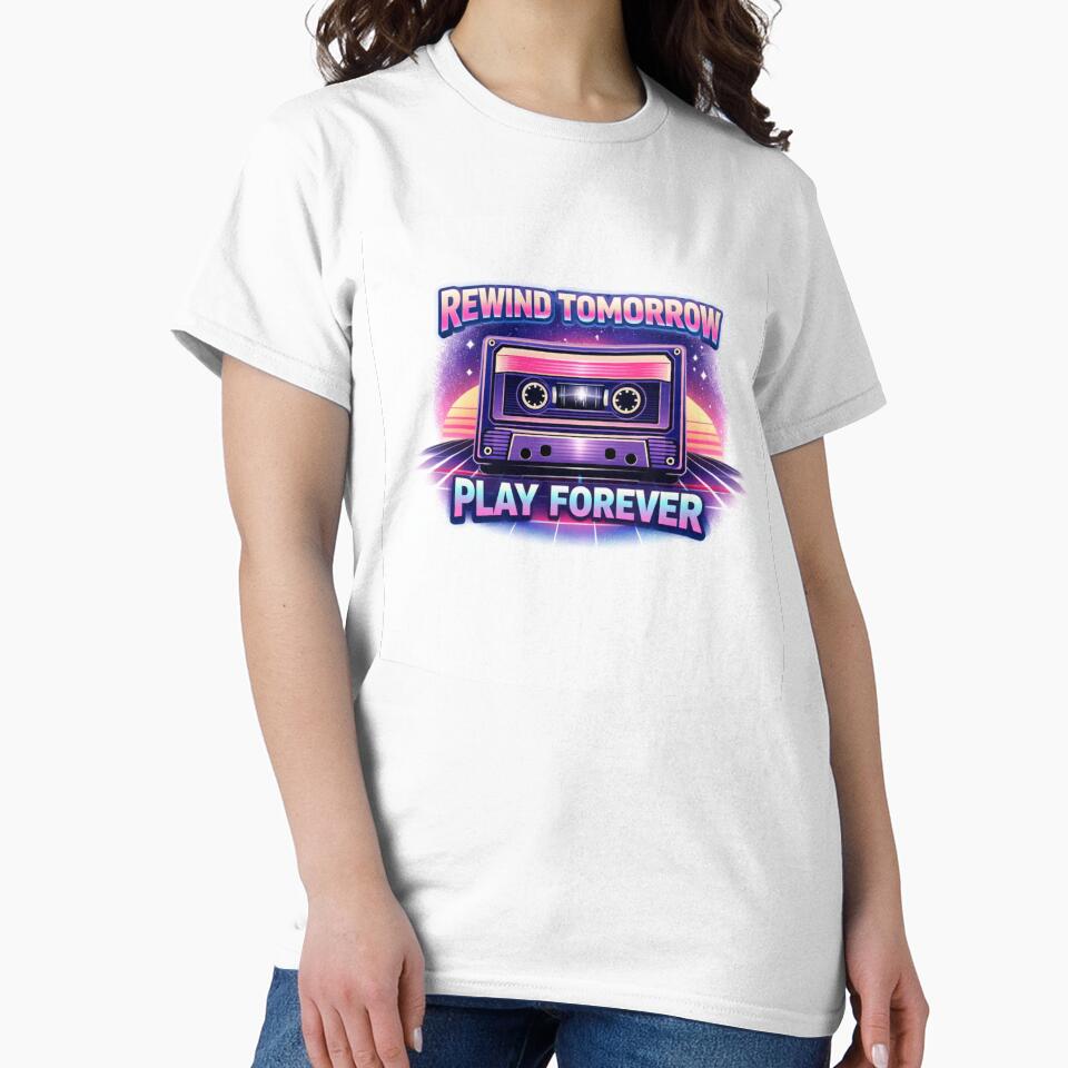 Rewind Tomorrow – Play Forever Retro Cassette by Selfique Bloom