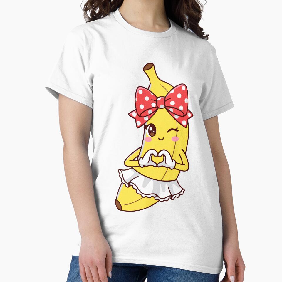 Cute Banana Coquette Bow Retro Banana Girls Kids Women by Colorfulman