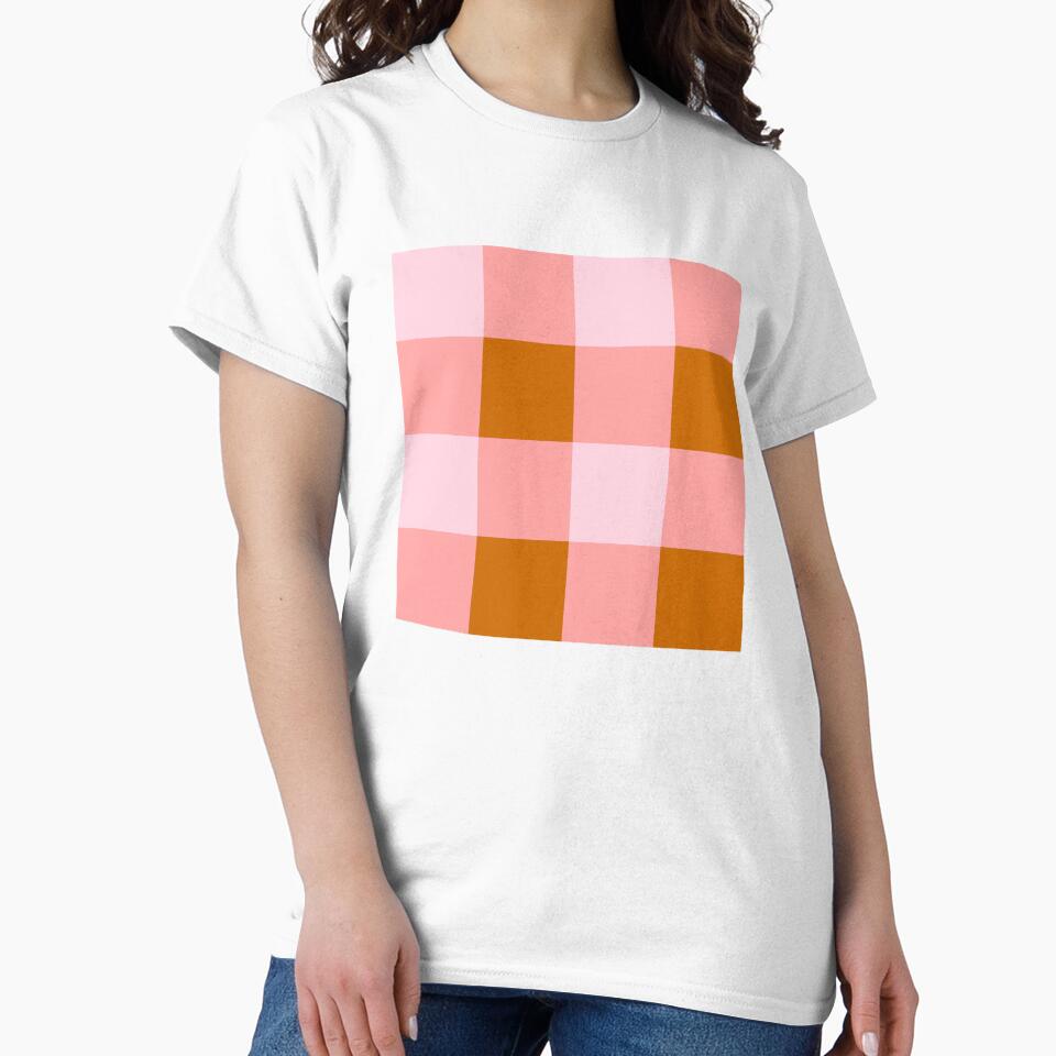 Peach and brown gingham by beesocks