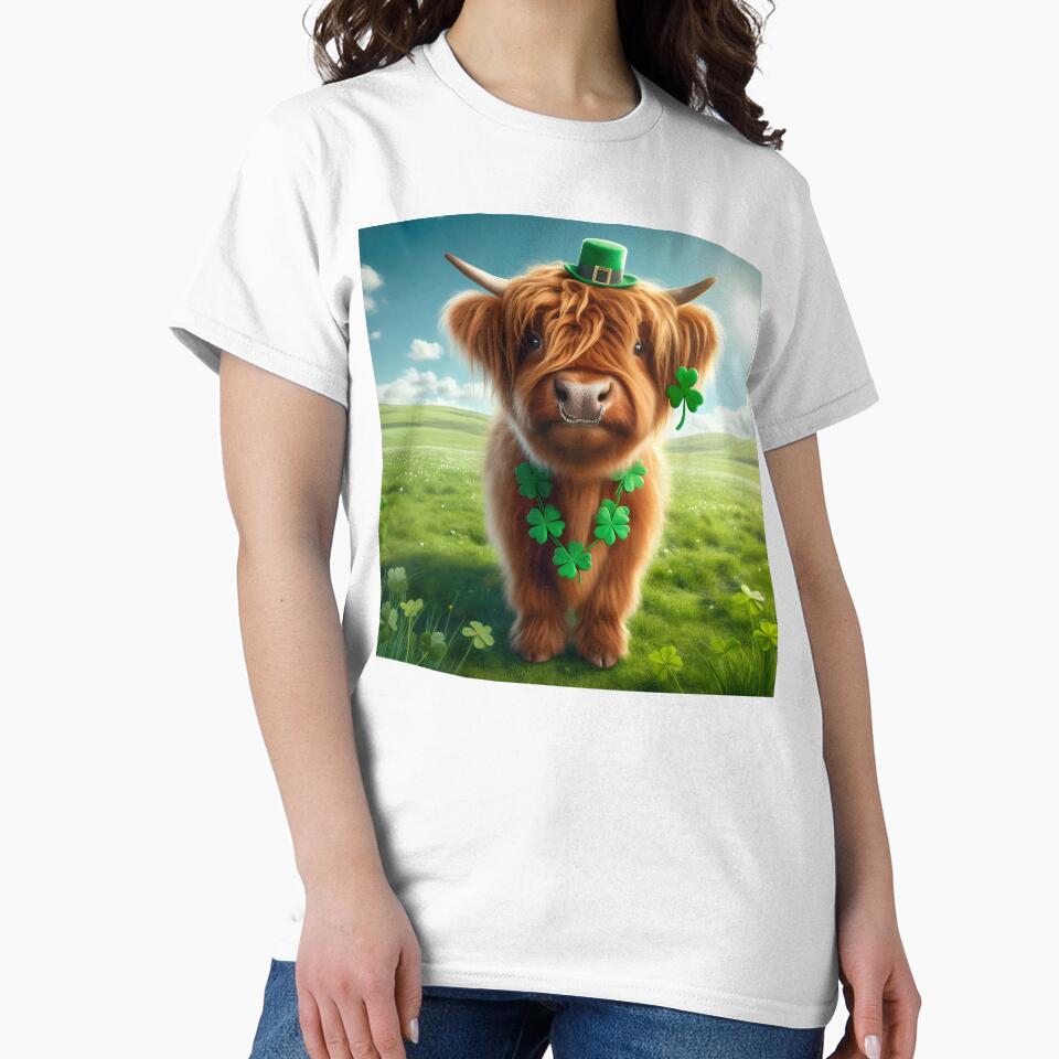 St. Patrick's Day Highland Cow by DT creations