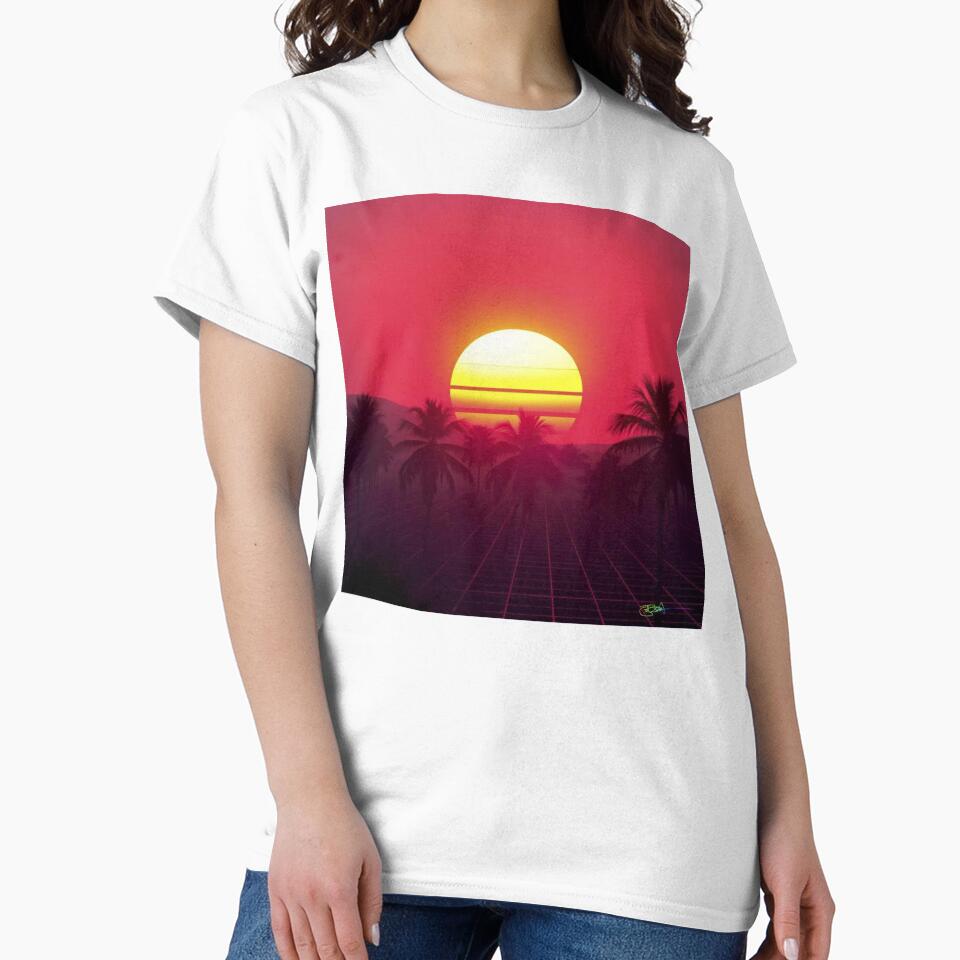Synthwave Summer Retro 80s Neon Landscapes 368 by Benito Del Ray