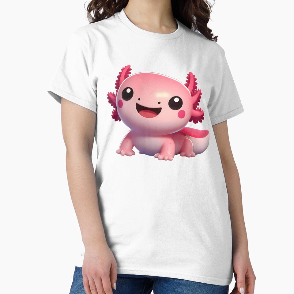 Cool 3D Smiling Axolotl by Frog Level Treasures