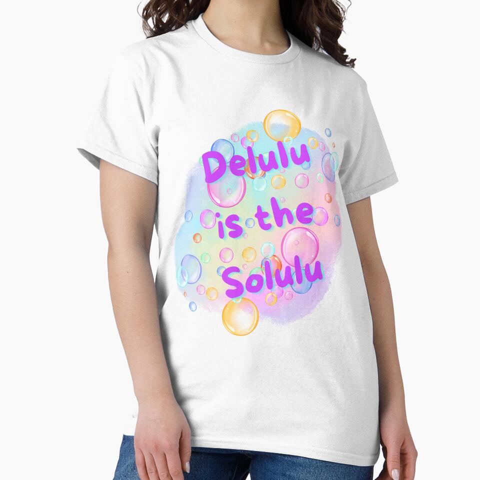 DELULU IS THE SOLULU Gift Pastel Bubbles Watercolor Tie Dye  Gift by JaymeOctober
