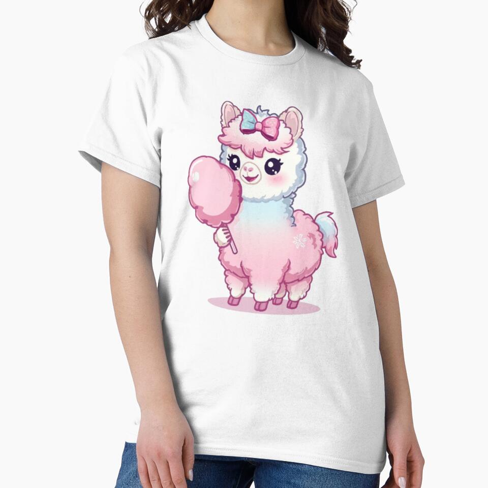 Kawaii Cotton Candy Alpaca | Cute Chibi Alpaca Sticker by Stylestickers55