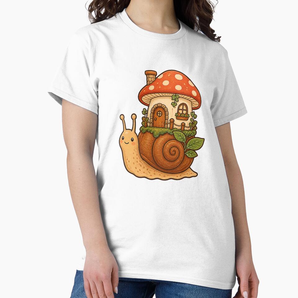 Cozy Mushroom Cottage Snail by LuckyStore4