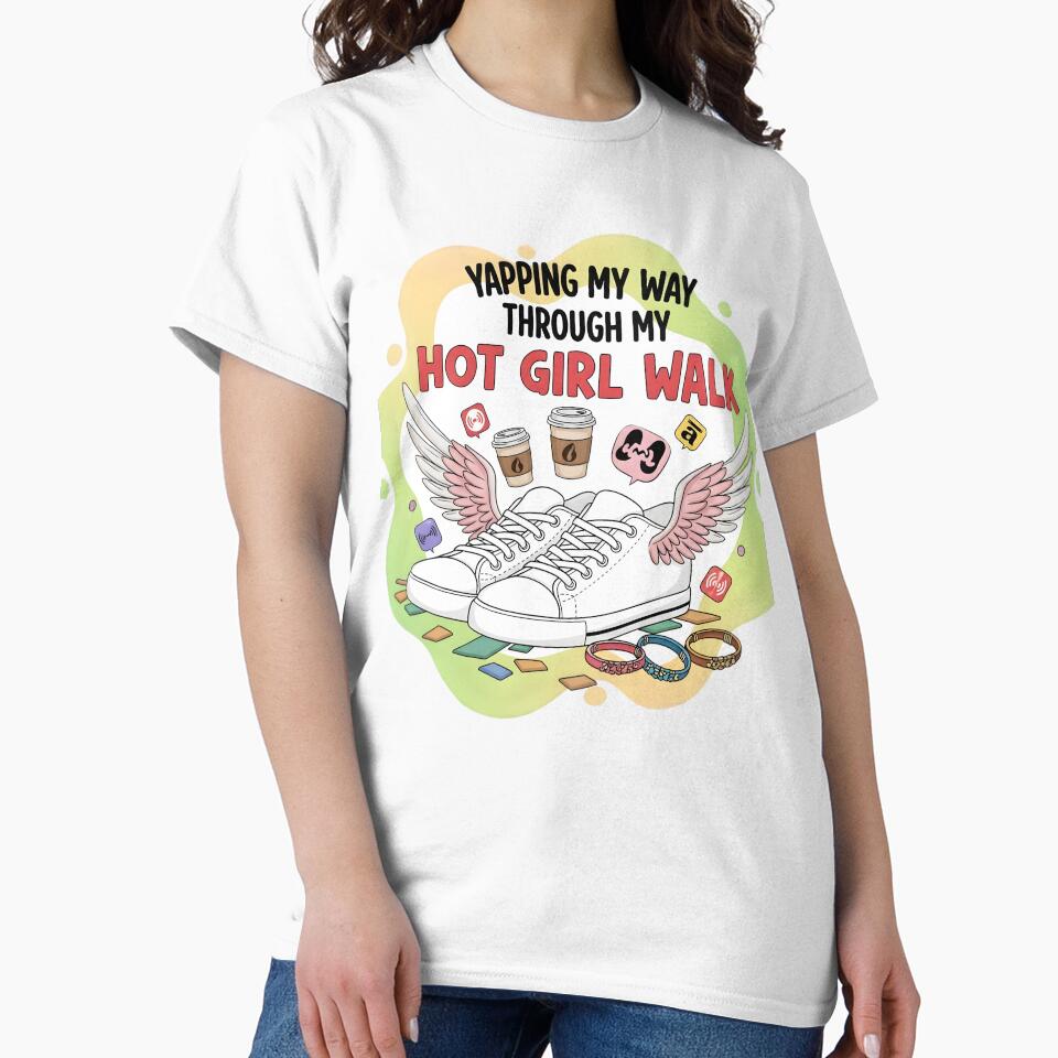 Yapping My Way Through My Hot Girl Walk Trendy Aesthetic Digital Art Print by AnnDesignStudio