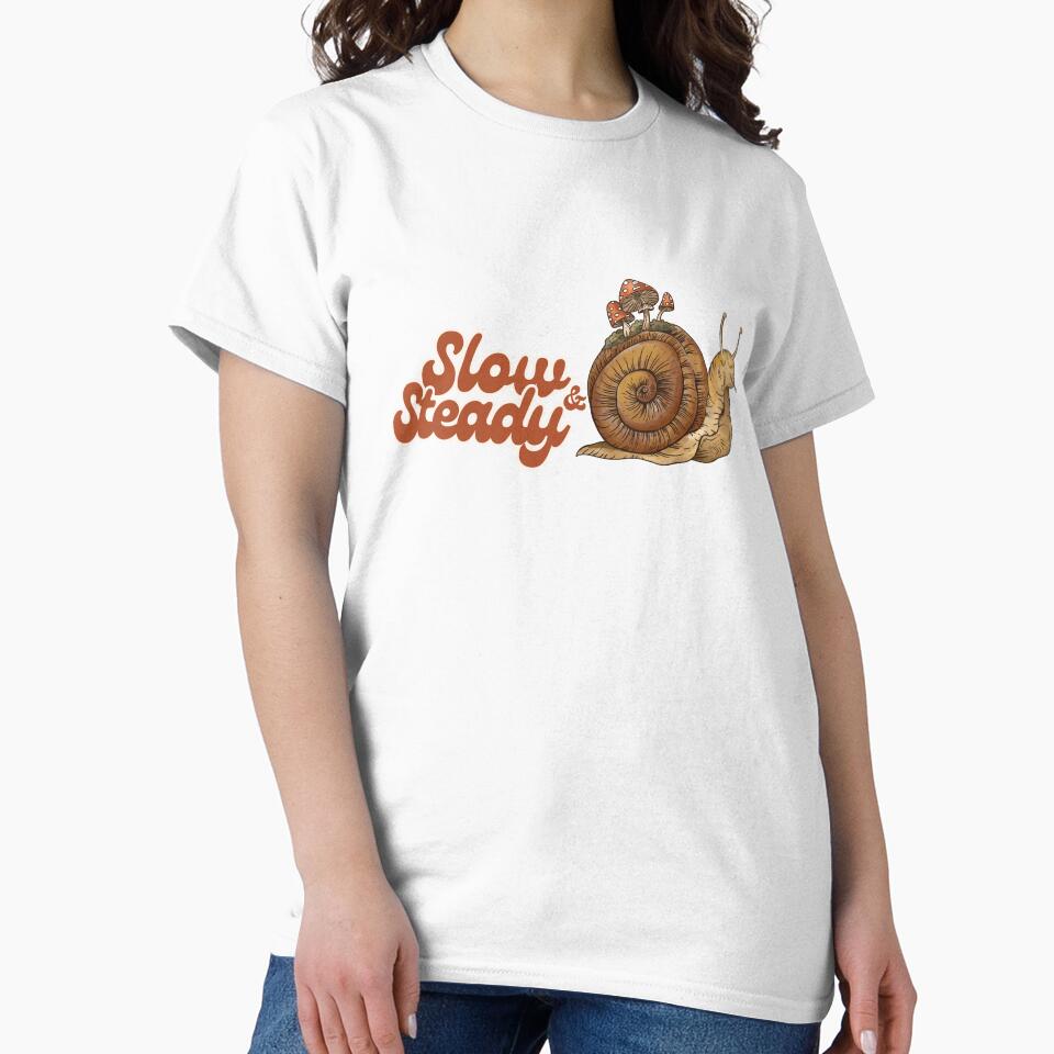 Slow and Steady Snail & Mushroom Sticker | Cute Nature Sticker | Relaxed Snail Design | Woodland Aesthetic | Whimsical Animal Stickers | Slow Living Art by ehmehli