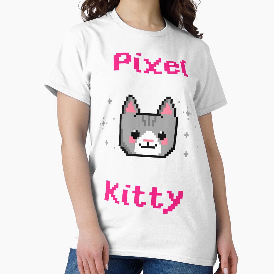 Pixel Kitty 8-bit by up4tee