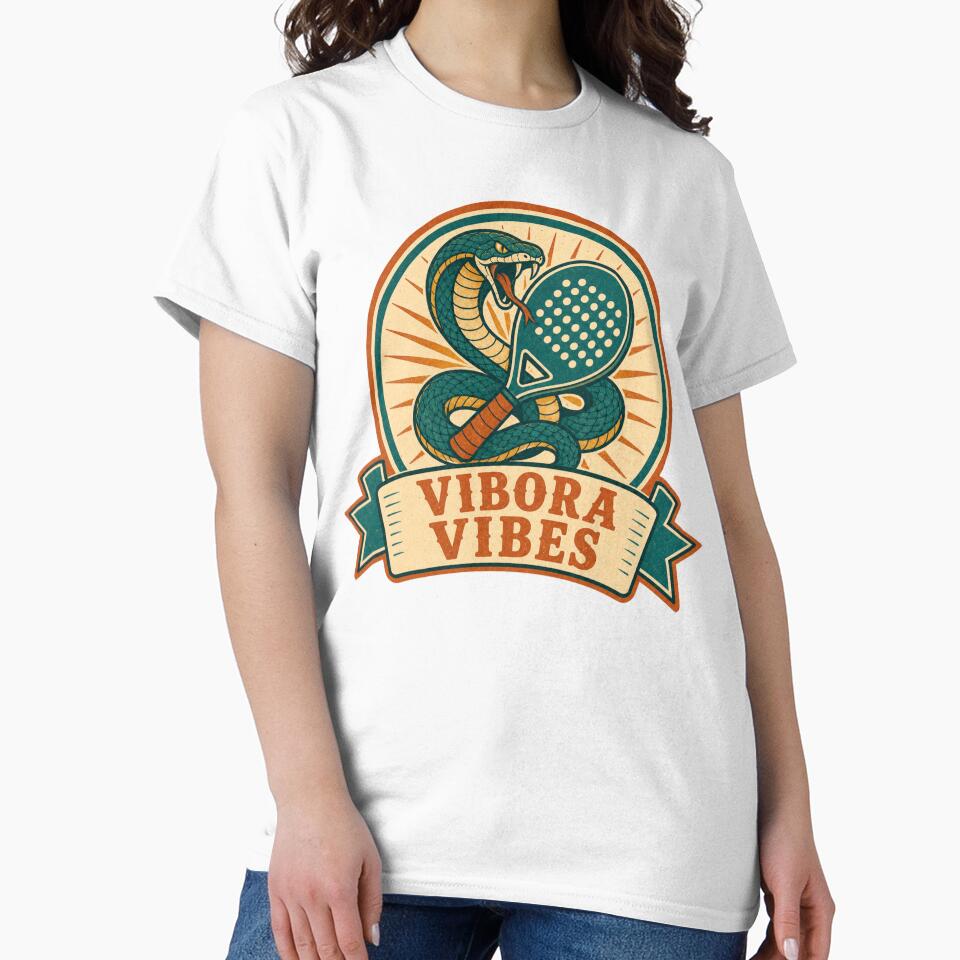 Vibora Vibes Retro Padel Snake Badge by BoosterShop