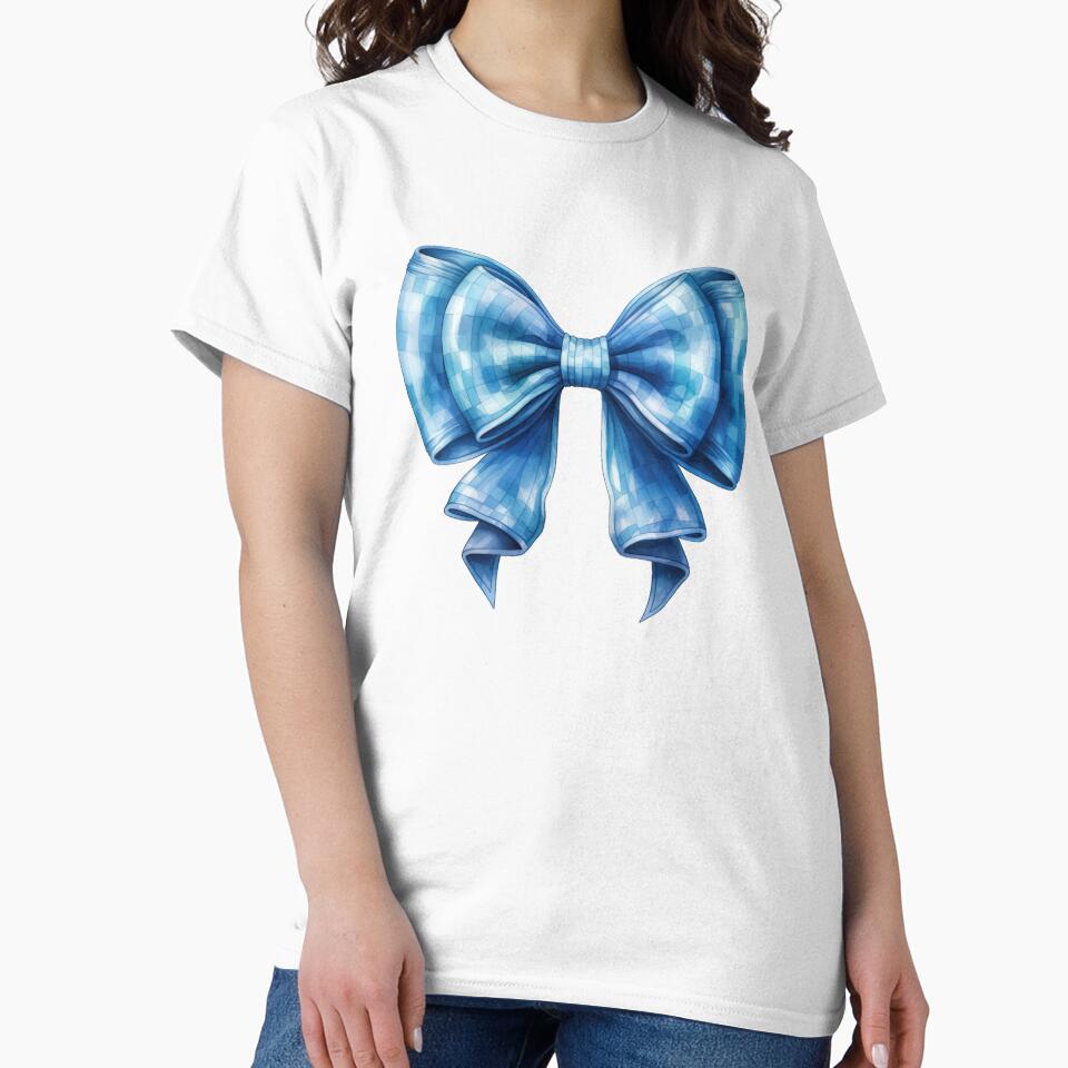 Watercolor Blue Alice Bow by DigiPixieForge