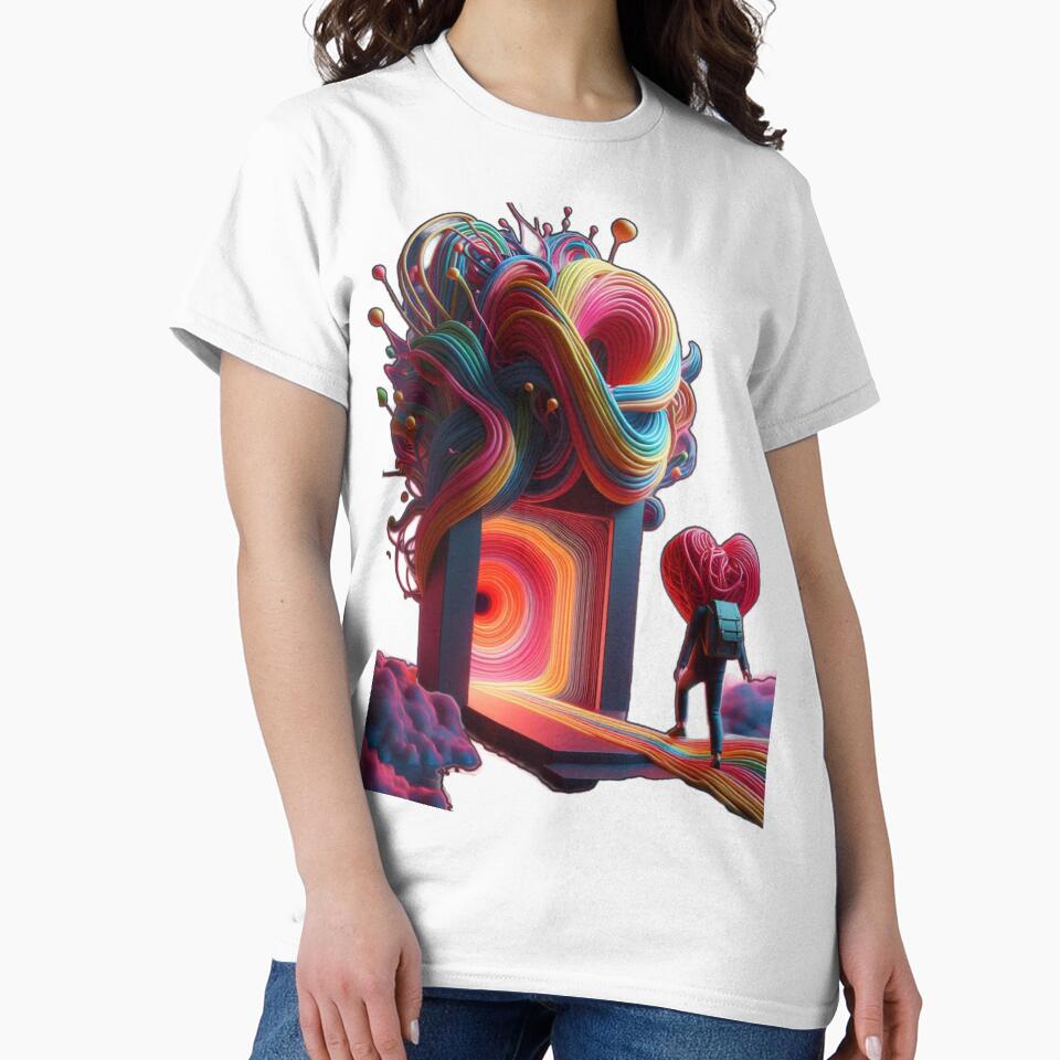 Twisted Hearts Surreal Heart Character Walking into Portal by LujziWorld