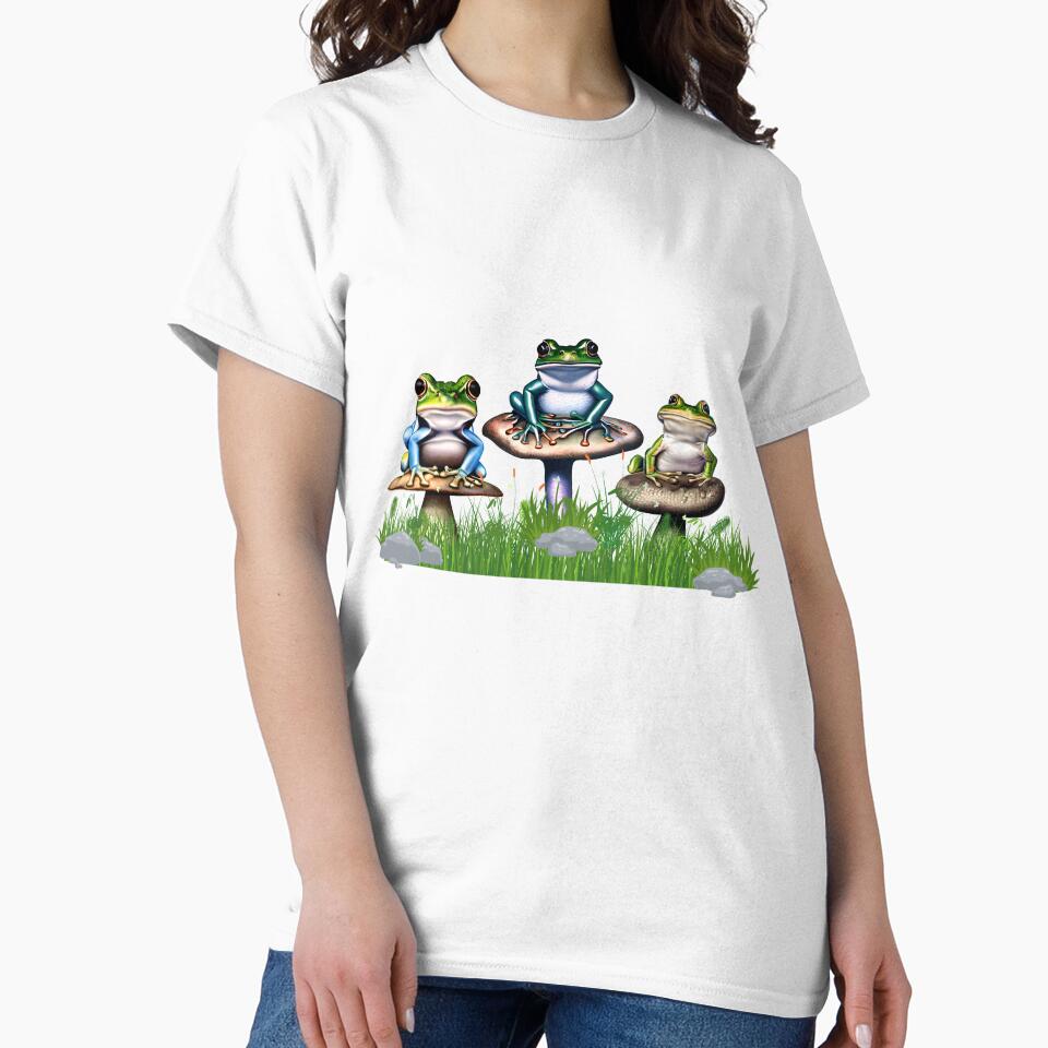 Frogs On Mushrooms by BeansHotTees